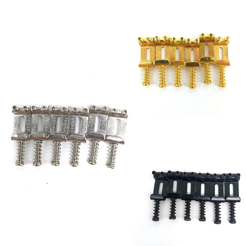 

6 Roller Bridge Pull String Code Electric Guitar Saddle for Stratocaster Telecaster Electric Guitar Accessories