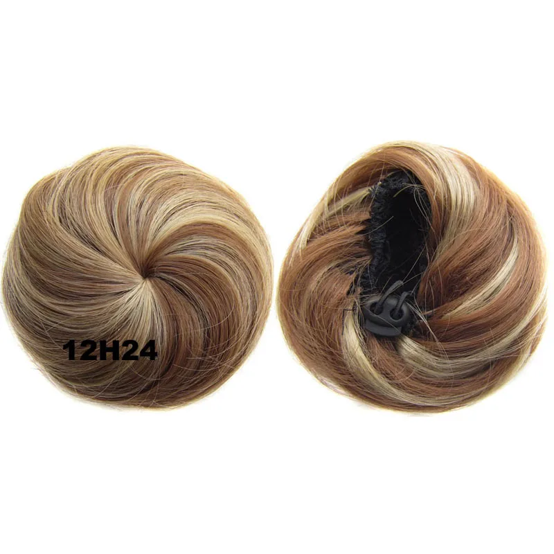 Синтетический Эластичный шнурок Prim волосы конский хвост шиньон резинки носок булочка пушистый Tousled Updo - Цвет: 12H24