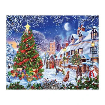 

Happy Christmas 500/1000Pcs Puzzle Pieces Exercise Memory Relieve Stress Jigsaw Puzzles DTT88