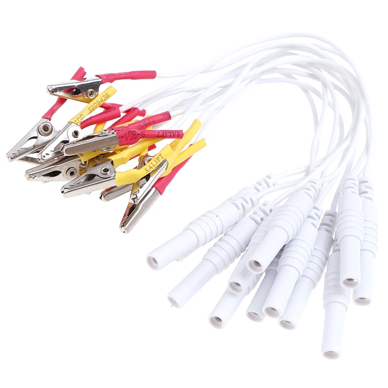 12pcs/lot Alligator Clip Cable, Acupuncture Needles Clip for SDZ-II Electronic Acupuncture Treatment Instrument Random Color audiophile guitar cable 1 4“ ts jack to jack for sound mixer electronic organ angled mono 6 35mm instrument cable 1m 2m 3m 5m 8m