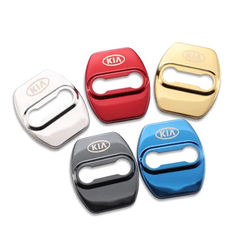

4pcs For Kia Door Lock Protection Cover Car Stickers Emblem For Ceed Sportage R K3 K4 K5 Ceed Sorento Cerato Optima Accessories