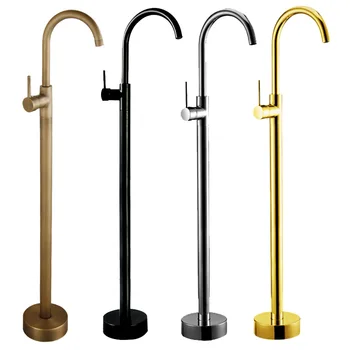 

Full Copper To Fake Something Antique Floor Type Bathtub Faucet Black Golden Cold Hot Water The Imperial Concubine Cask Bathtub