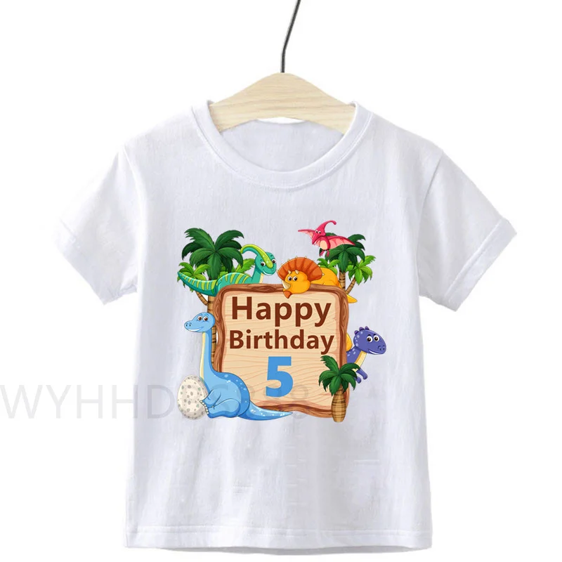 harley davidson t shirt DIY Boys Animals  Birthday Number Print T Shirt Children Birthday Party Boy T-shirts Boy&Girl Funny Gift Tshirt Present Animals vintage shirts T-Shirts