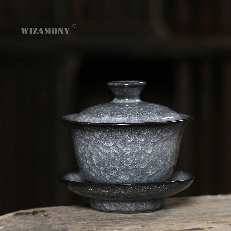 Керамический чайный набор WIZAMONY Longquan Celadon три силы с крышкой большого размера | Дом