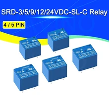 5 adet röle SRD-5VDC-SL-C SRD-12VDC-SL SRD-3VDC SRD-9V röleler 4/5PINS 12V DC yüksek kaliteli Javino