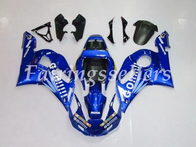 3 бесплатные подарки ABS обтекатель комплект подходит для YAMAHA YZF-R6 1998 1999 2000 2001 2002 Полный обтекатели на заказ блеск белого и голубого цвета
