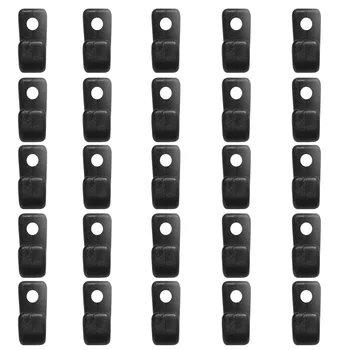 

25pcs Nylon J Lashing Hook Bungee Hook for Canoe Kayak Outfitting Rigging