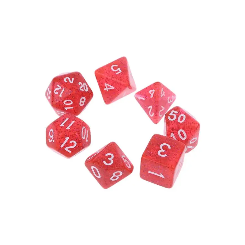 7 шт. двухсторонние кости D4 D6 D8 D10 D12 D20 подземелья и дракон D & RPG поли настольная