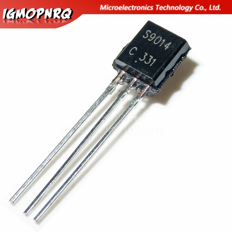 100 Pcs S9014 SS9014 9014 Bipolar Transistor Bjt NPN/50 V/10mA To 92 ...