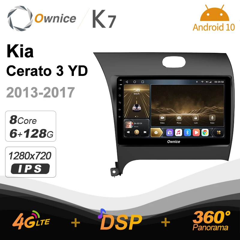 Автомагнитола Ownice K7 стерео-система на Android 10 0 для Kia Cerato 3 YD 2013-2017 с поддержкой
