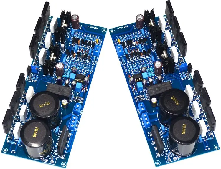 

Refer gold scorpion A60 Current Feedback Two-channel 150W*2 22SA1943 2SC5200 MJE15034 MJE15035 Class AB amplifier board
