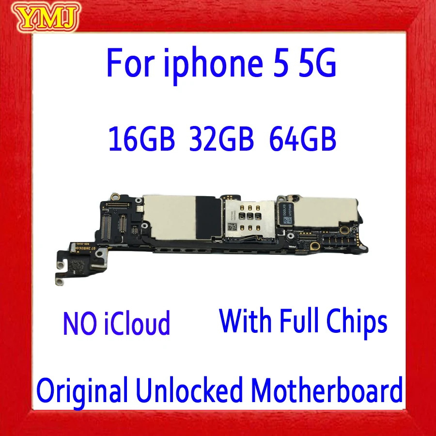 Материнская плата iphone 5 100% Оригинальная для материнская с системой IOS 16 ГБ/32 ГБ/64