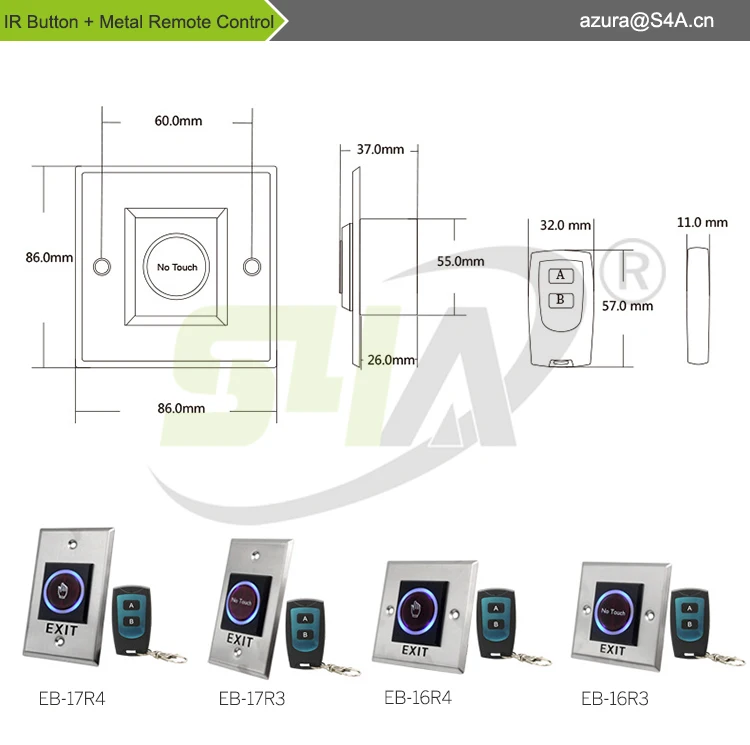 IR Button and Metal Remote Controller