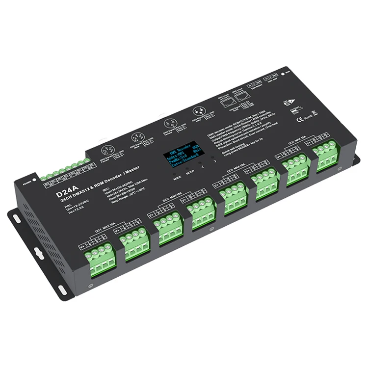 

DMX512 Decoder 24-channel LED Lighting Stage Performance Console Programming Hotel Control Equipment Module