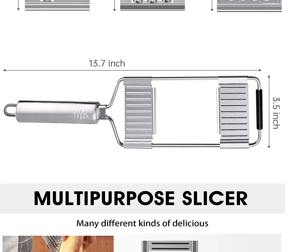 Coupe Pastèque Inox 21,5×7,4cm à 3 Lames, Trancheuse De Fruits Avec