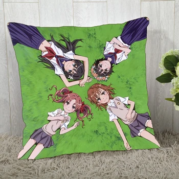 

Anime Dakimakura Pillow Case Toaru Kagaku no Railgun Misaka Mikoto Cover 40x40cm Home Decoration Pillowcases Printed