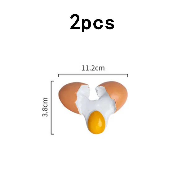 Милый 3D смолы магниты на холодильник мультфильм хлеб яйцо холодильник стикер сообщений Дети Детские игрушки дома Рождество украшения 1 шт - Цвет: 2pcs style 2