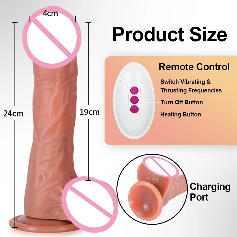 Realistic Dildo Vibrator 10 Speeds Telescopic Swing Vibrating Dildo Female Masturbation Penis Sex Toys For Women