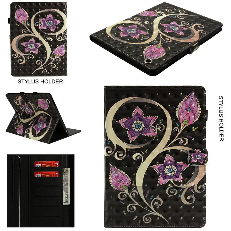 Для Coque Apple IPad 4 3 2 9,7 дюймов 3D мультяшный узор Единорог кожаный чехол для IPad2 IPad3 4 смарт-Обложка для планшета чехлы