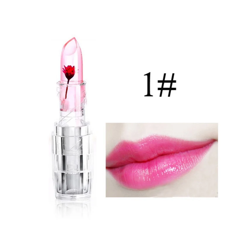 hotselling Lipstick magic color temperature change original beautiful jelly flower lipstick matte Flower Color.w