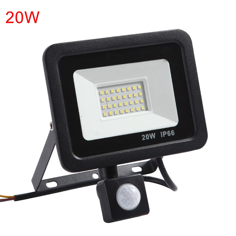 security light with sensor 10W 20W 30W 50W LED Outdoor LED Foodlight with Motion Sensor PIR IP65 220V LED Reflector Flood light  for Street Square  Garage outside flood lights Floodlights