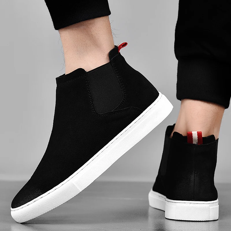 

Business Wedding Loafers Formal Shoes For Male 38-46 New British Men's Slip On Split Leather Pointed Toe Men Dress Shoes *6069