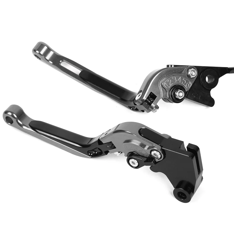 SMOK для Kawasaki ZX6R/636 2007- Z1000 2007- ZX10R складные удлиняющиеся тормозные рычаги сцепления Складные Выдвижные ЧПУ - Цвет: Titanium