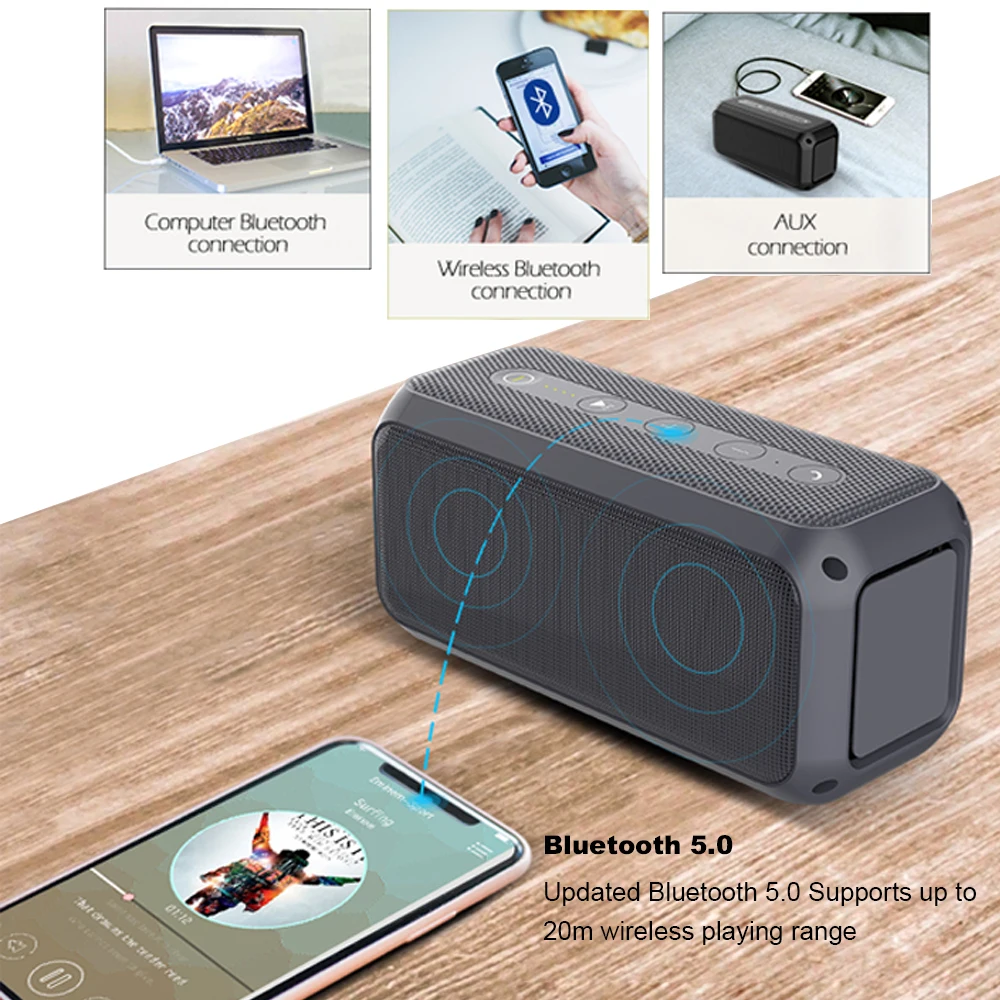 20 Вт TWS Портативная колонка bluetooth динамик 5,0 открытый динамик брызгозащищенный громкий динамик s сабвуфер динамик s бас бумбокс
