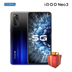 Оригинальный новейший IQOO neo 3 5G двухрежимный Celular Snapdragon 865 6,57 ''гоночный экран 4500 мАч 44 Вт флеш-зарядка NFC мобильный телефон