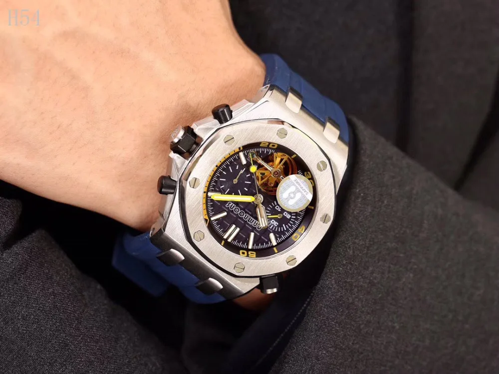 Skeleton Tourbillon автоматические механические часы Для мужчин Автоматический, классика, оранжевая кожа механические наручные часы Reloj Hombre Водонепроницаемый
