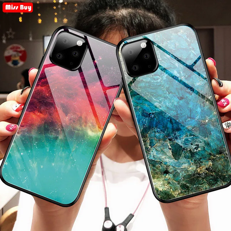 

For iPhone 11 2019 Case 5.8 inch Glass Cover Phone Cases For iPhone 11 Pro Max 11Pro 6 6s 7 8 Plus XS XR Max 6sPlus 7Plus Coque