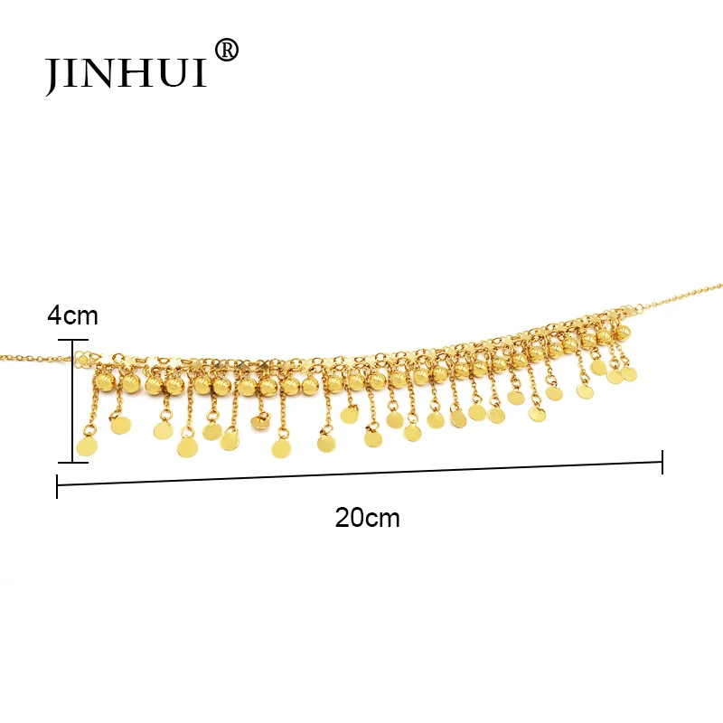 JINHUI fashion Dubai new women gold color necklaces pendant 45cm 2mm chain girl Friend gifts Party wedding Jewelry