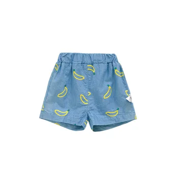 

2020 Summer Baby Shorts Banana Printed Jeans Elastic Waist Shorts