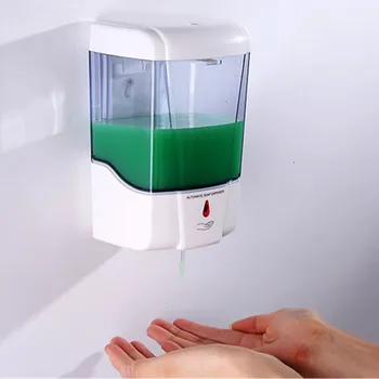 

600ml Soap Dispenser Automatic Smart IR Sensor Induction Wall-Mount Hand Sanitizer Pump Detergent Dispenser for Kitchen Bathroom