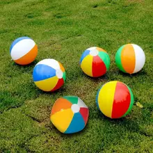 Kuulee 6 шт. радужные надувные пляжные шарики бассейн шарики для вечеринки водные пляжные игрушки набор Высокое качество Детские интересные игрушки