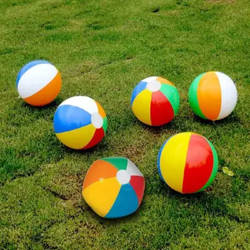 

Kuulee 6PCS Rainbow Inflatable Beach Balls Pool Party Balls Water Beach Play Toys Set High Quality Child Interesting Toys