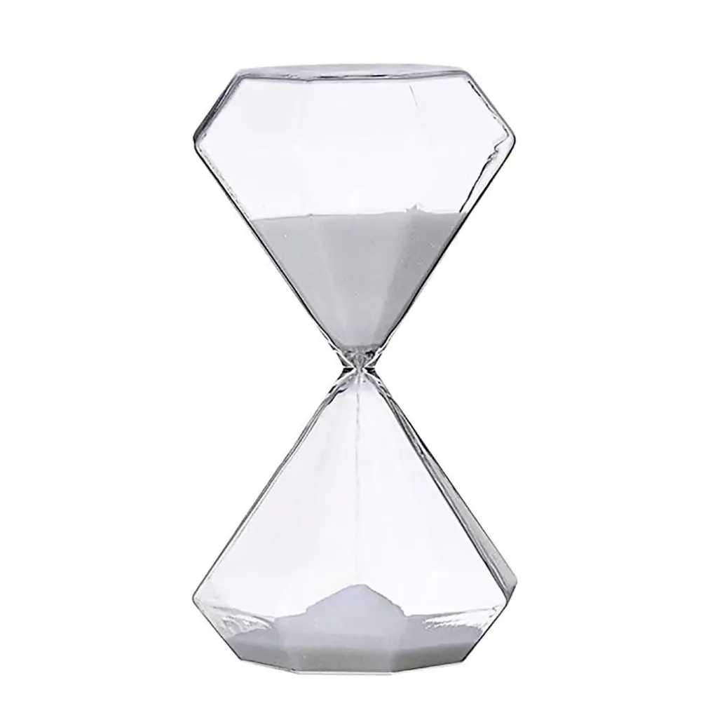 Large 30 Minutes Diamond Hourglass Meter Time Creative Glass Home Decoration Graduation Season Birthday Gift