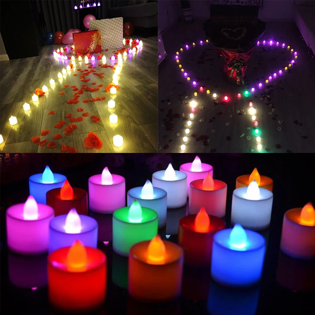 Креативный светодиодный светильник-свеча, многоцветная Лампа, имитирующий цвет пламени, светильник для дома, свадьбы, дня рождения, вечеринки, украшение, фестиваль, Прямая поставка, TSLM2