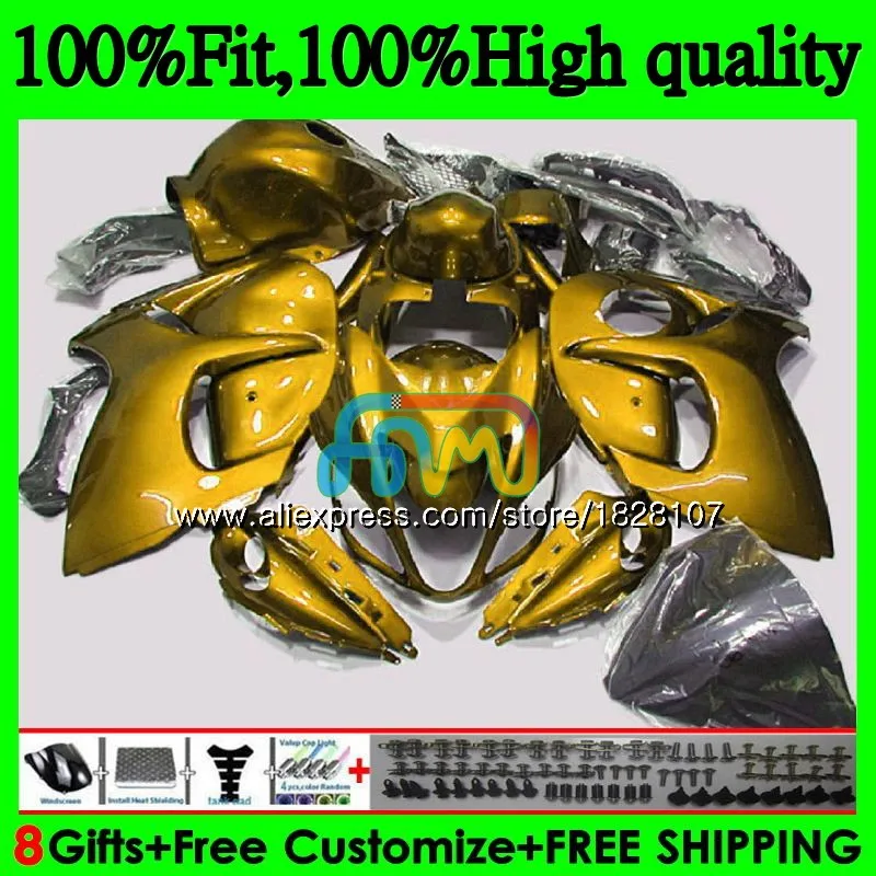 Инъекции для SUZUKI Hayabusa GSXR 1300 GSXR1300 все Золотой 08 13, 14, 15, 16 лет 57BS. 145 GSX-R1300 2008 2013 обтекатель