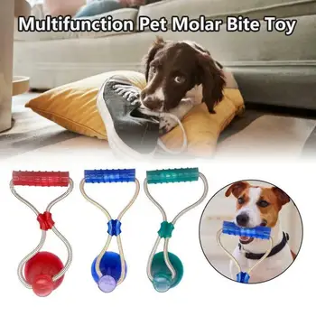

Hot Multifunction Pet Molar Bite Dog Toys Rubber Chew Ball Cleaning Teeth Safe Elasticity Soft Puppy Suction Cup Toy Drop Ship