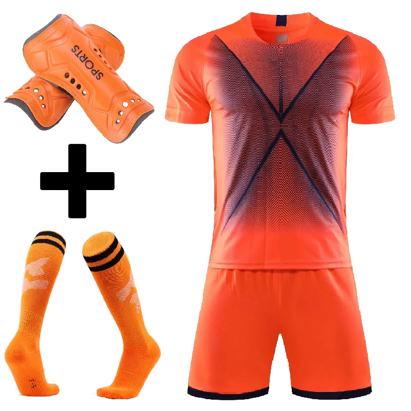Soccer Shirts and Shorts Set for Men kids Boys and girls Soccer Clothes Sets Socks Shin Guard football uniform sports uniform sets