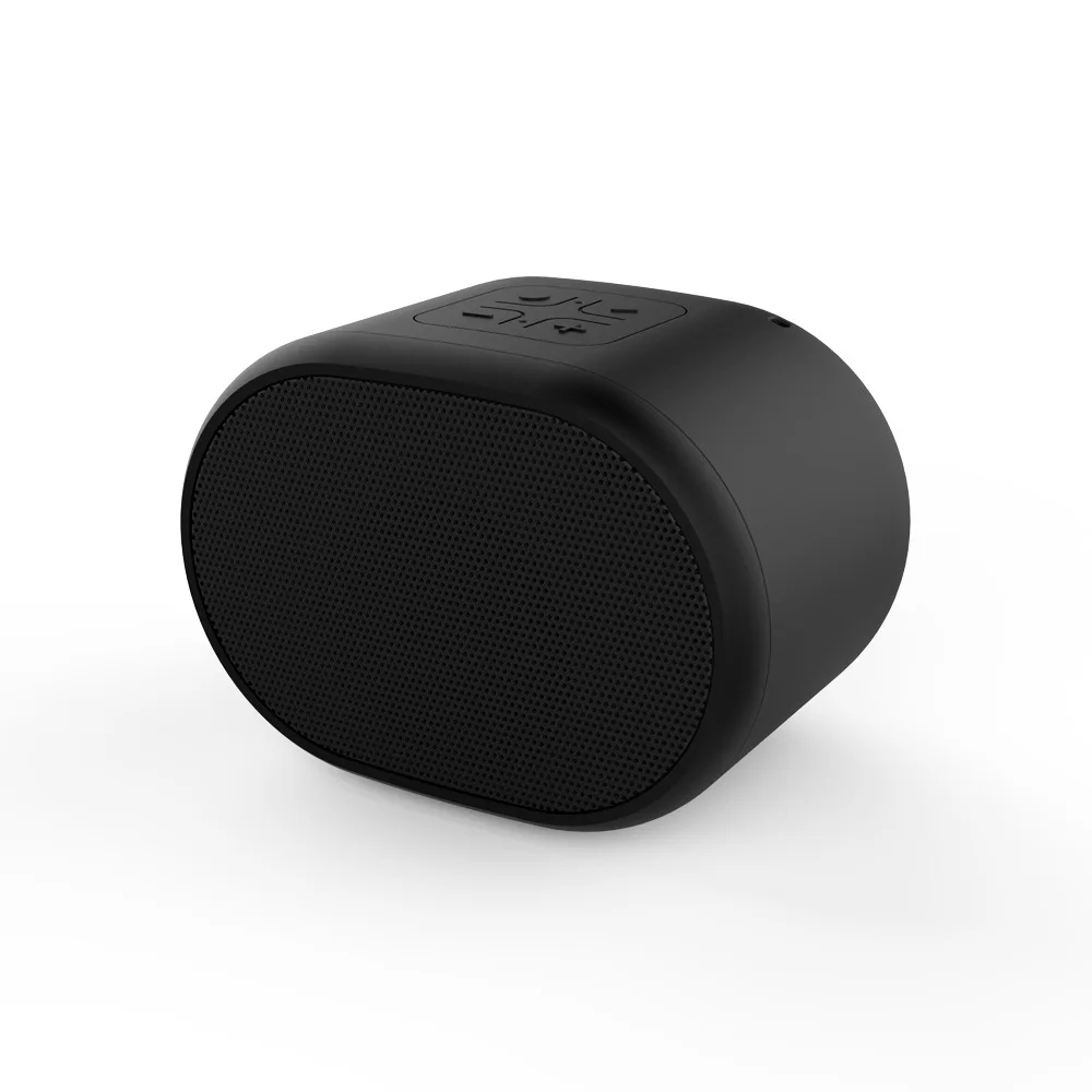 Портативный Bluetooth динамик портативный мини Водонепроницаемый супер бас подарок регулятор громкости громкой связи открытый ABS беспроводной USB подарок - Цвет: Черный
