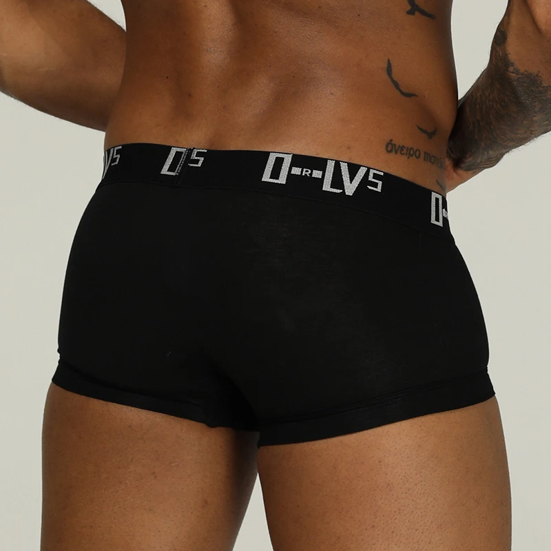 Черный Сетчатое нижнее белье, мужские боксеры, мужское нижнее белье, боксеры, шорты, мужские боксеры, сексуальные боксеры, шорты OR210, дышащие однотонные мужские трусы - Цвет: Черный