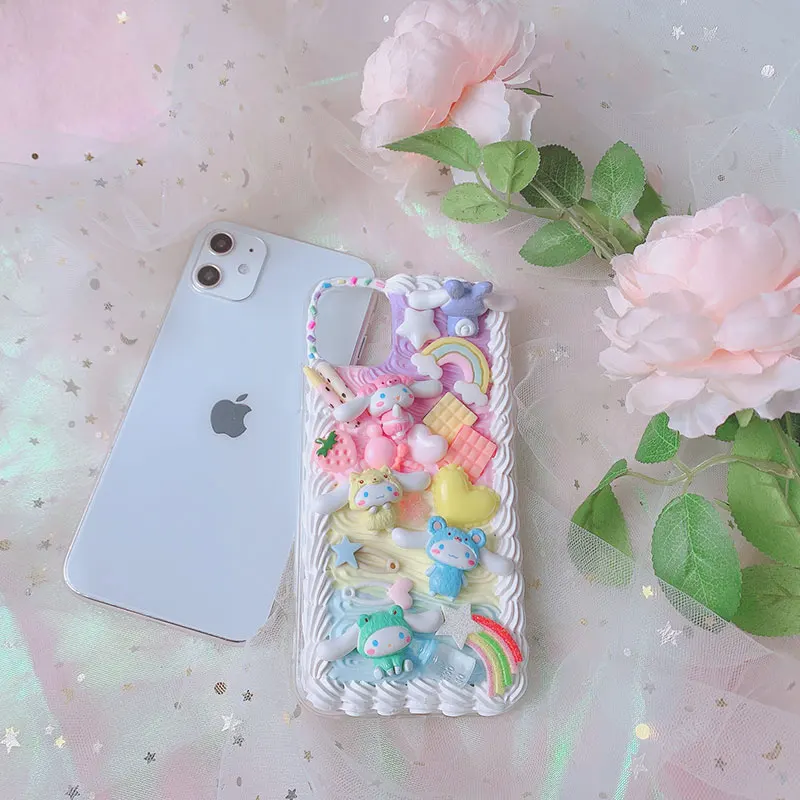 Telefone Artesanal para Samsung S22 Ultra 3d Kawaii Galáxia S21 Plus Desenhos Animados Doces Comida Creme Shell S20fe s8 10 Plus Presente Diy Case de - Image 5