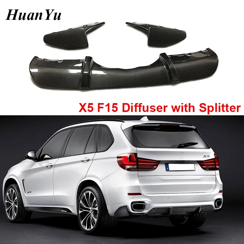 Roof spoiler for BMW X5 F15 PERFORMANCE STYLE REAR Trunk trim GLOSS M Sport lip 