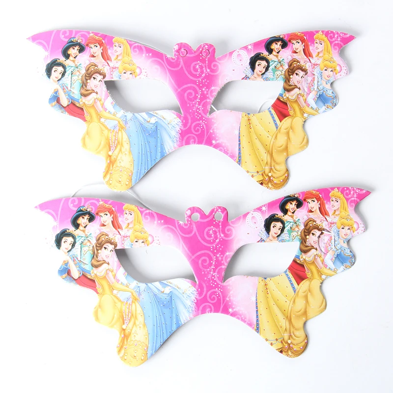 Style 6-10pcs 10 шт./компл. принцесса маска для лица день рождения поставки щенок тема мультфильма для детей вечерние наряды костюм одноразовые вечерние украшения - Color: Style 6-10pcs