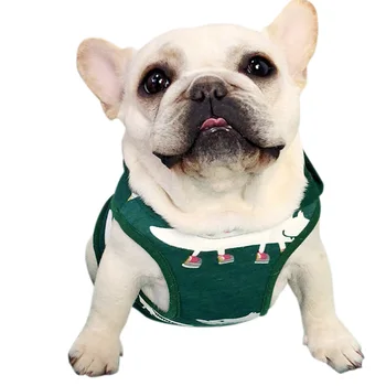 

Cartoon Crocodiles Printed Sleeveless Hooded Dog Clothes Warm Dog Clothes Pet Cotton Fleeced Clothes For small dog New