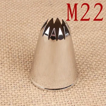 

1PCS #M22 Cake Decorating Pastry Piping Nozzle Icing Tips 12 teeth Bakeware Kitchen Cookies Tools Stainless Steel