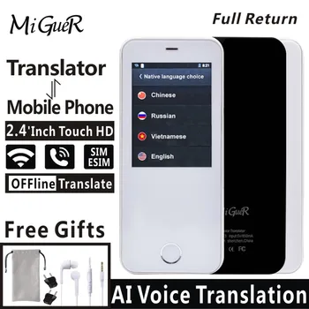

MiGueR NEW T3 Instant Voice Translator Mobile Phone 2.4 Inch Touch Screen WIFI Portable Smart Translator For Learning Travel