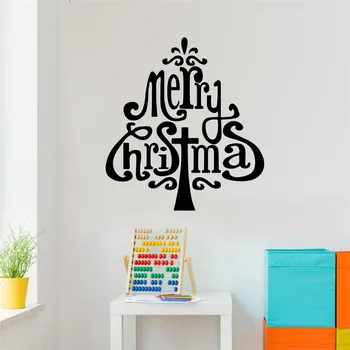 

Christmas English stickers mobile creative wall stickers window stickers new year home decoration pendant Home living room #25